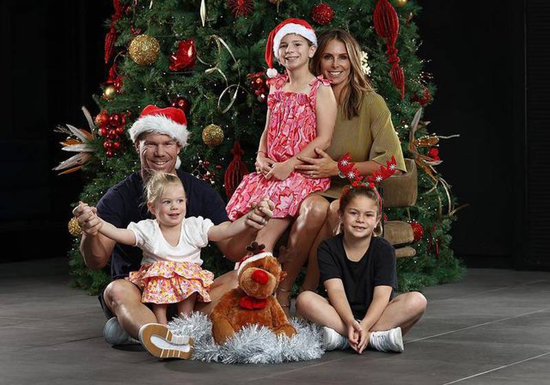 Australia cricketer David Warner and his family joined the Christmas celebrations