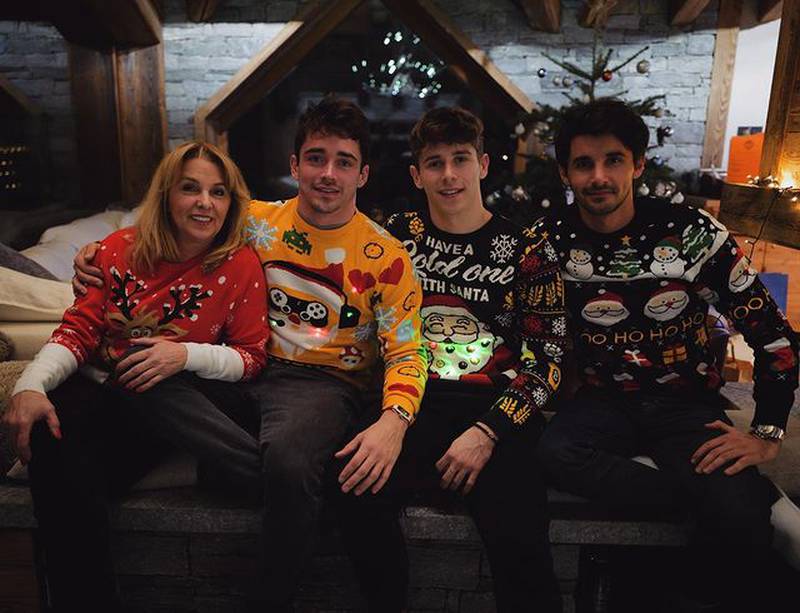 Formula One driver Charles Leclerc greeted his followers on Christmas Day