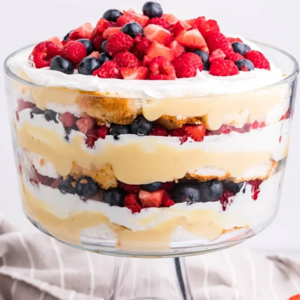 Delectable Fruit Trifle with Cheesecake