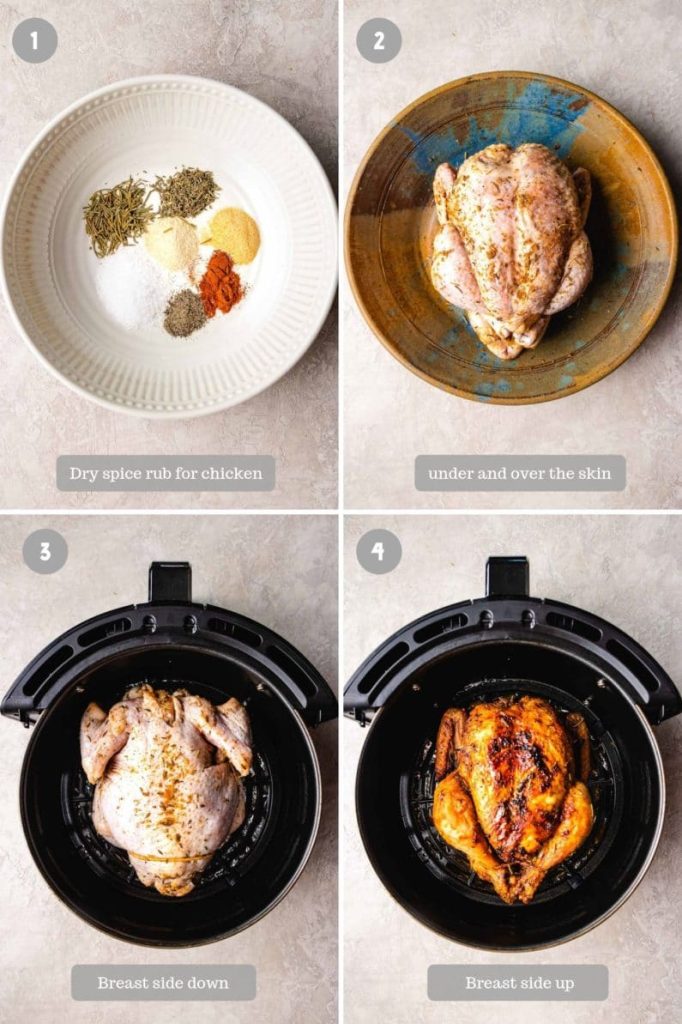  use an air fryer to cook a whole chicken