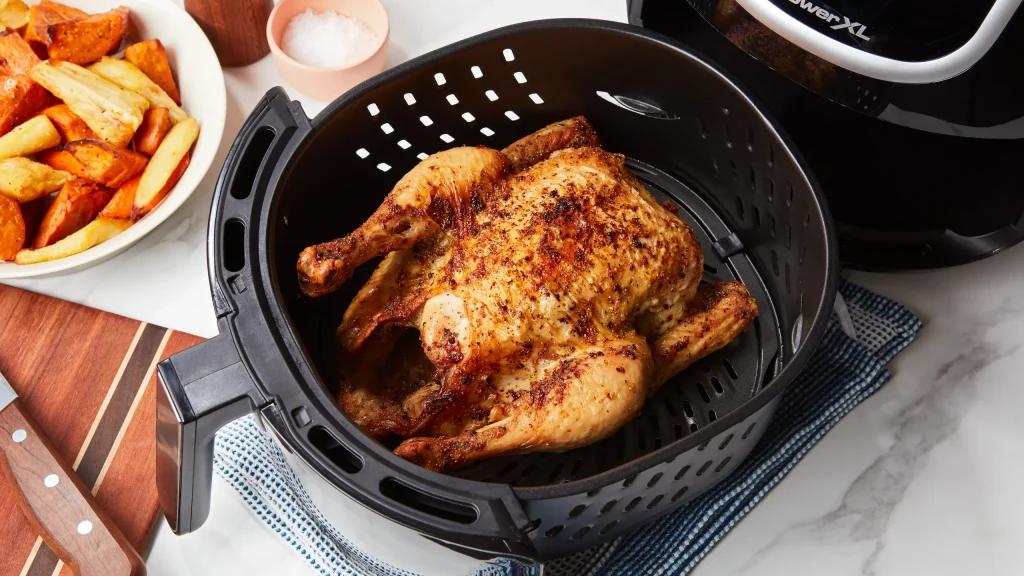 use an air fryer to cook a whole chicken